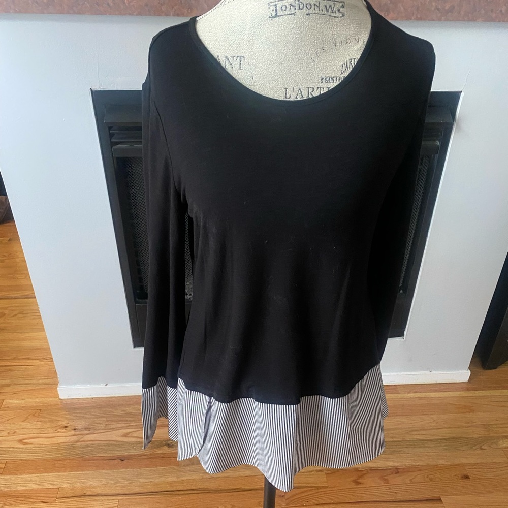 Long sleeve - striped bottom and cuff